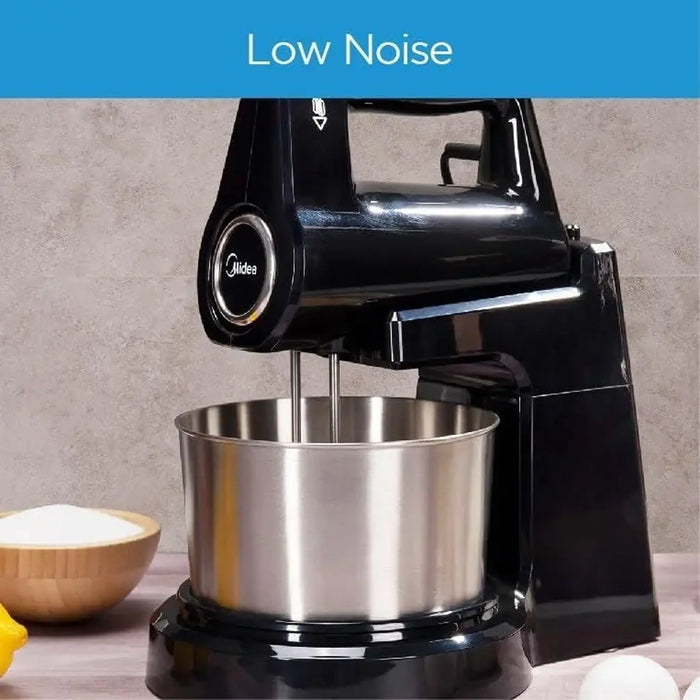 Midea 5-in-1 Hand Mixer & Stand Mixer | 400W Motor | 2L Stainless Steel Bowl | 5 Speeds + Turbo | Kneads, Mixes, Whips & Whisks | HM0293A