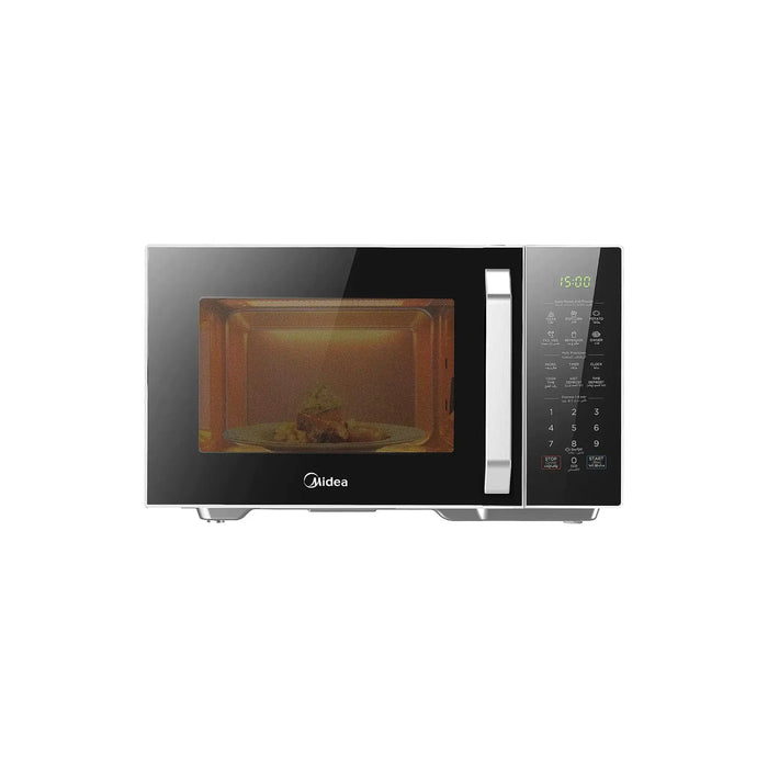 Midea 29 Liters Solo Digital Microwave Oven | 5 Power Levels & 8 Auto Menus | 900W | Child-Safety-Lock | Fast Reheat | Pull Open Door Handle | Cooking End Signal | Good for Home & Office | EM9P032MX