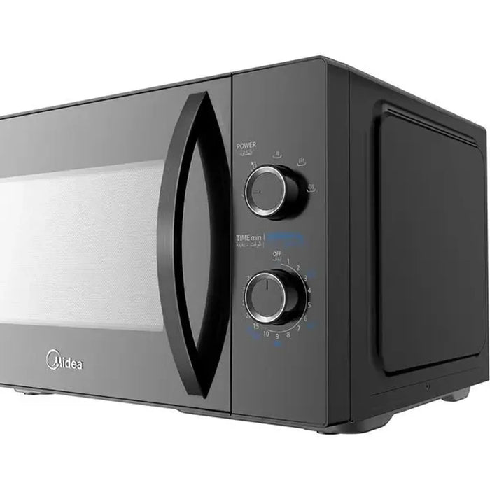 Midea 25 Liters Solo Microwave Oven | 5 Power Levels | 800W | Child-Safety-Lock | Defrost Function | 35 Minutes Timer | Fast Reheat | Pull Open Door Handle | Good for Home & Office | Black | MM8P022KG-BK