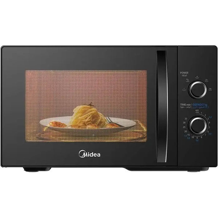 Midea 25 Liters Solo Microwave Oven | 5 Power Levels | 800W | Child-Safety-Lock | Defrost Function | 35 Minutes Timer | Fast Reheat | Pull Open Door Handle | Good for Home & Office | Black | MM8P022KG-BK