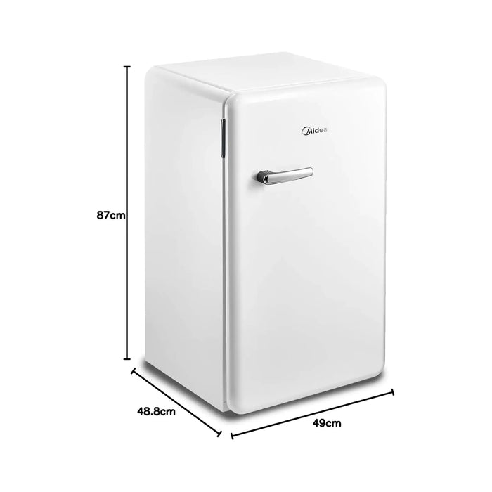 Midea Single Door Refrigerator 142L | Compact Fridge | White | MDRD142SLE01AE