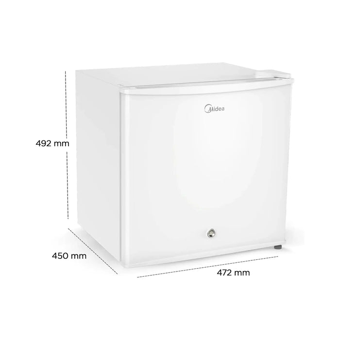 MIDEA Single Door Bar Refrigerator | 93L Net Capacity | Separate Chiller Compartment | Reversible Door | Silver | HS-121LN