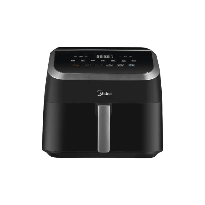 Midea WideMax Air Fryer Digital Touch Control 6L | 1700W Power | WideMax Base 31.9% Larger Bottom Area | FluidMaX Even Crisping Technology | 7 Preset Cooking Functions | MAD-600F2BPK