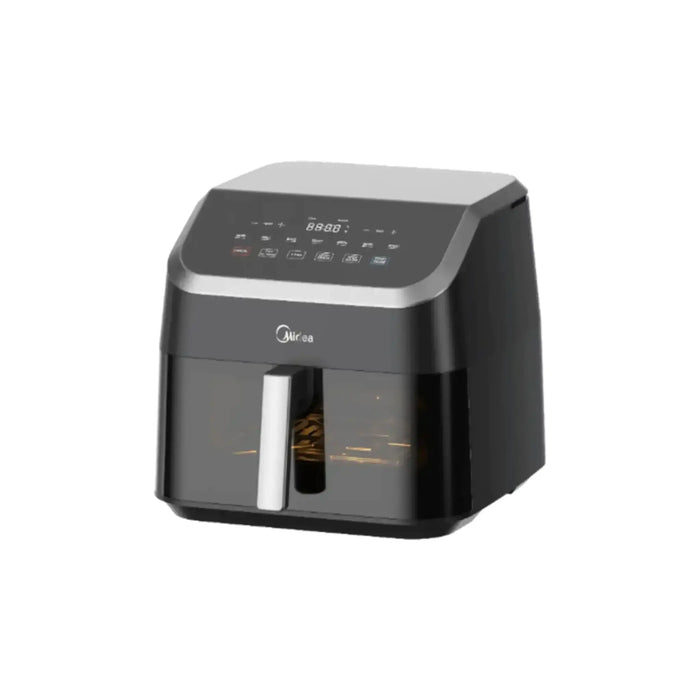 Midea WideMax Air Fryer Digital Touch Control 6L | 1700W Power | WideMax Base 31.9% Larger Bottom Area | FluidMaX Even Crisping Technology | 7 Preset Cooking Functions | MAD-600F2BPK
