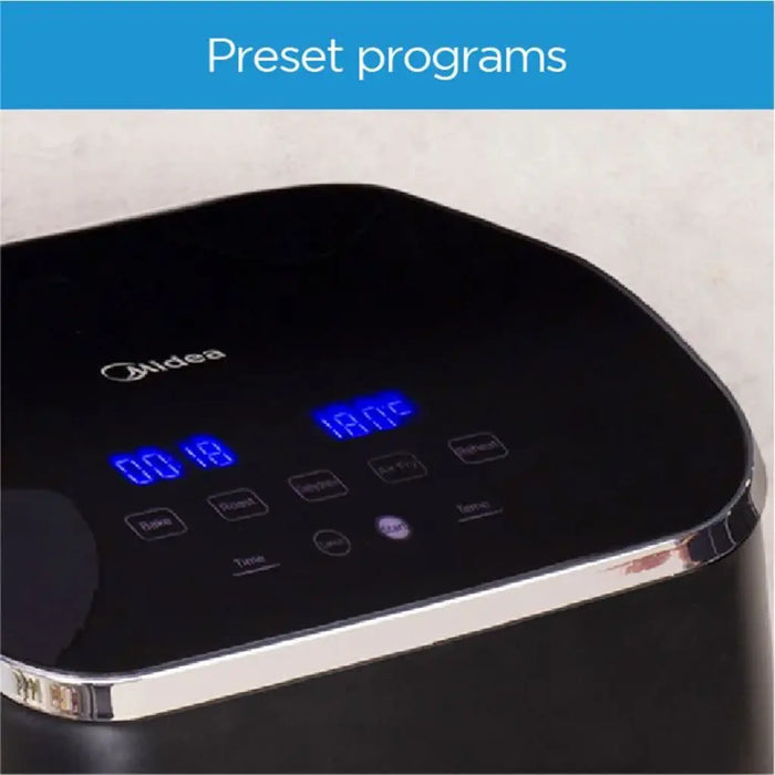 Midea XXL 5.5L Air Fryer | 1700W | Dual Cyclone Rapid Hot Air Technology | Frying | Grilling | Broiling | Roasting | Baking & Toasting | Digital Control | Best Oil Free Fryer for Large Family | MFCN55D2