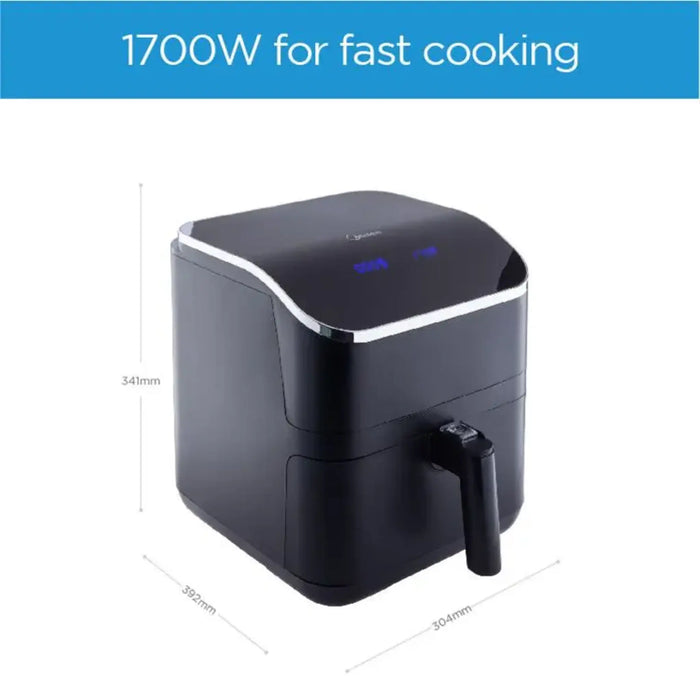 Midea XXL 5.5L Air Fryer | 1700W | Dual Cyclone Rapid Hot Air Technology | Frying | Grilling | Broiling | Roasting | Baking & Toasting | Digital Control | Best Oil Free Fryer for Large Family | MFCN55D2