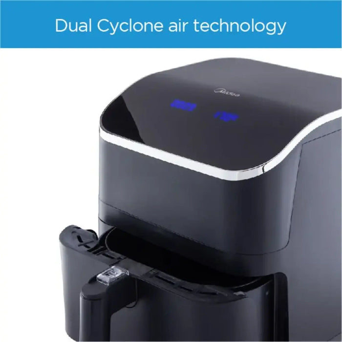 Midea XXL 5.5L Air Fryer | 1700W | Dual Cyclone Rapid Hot Air Technology | Frying | Grilling | Broiling | Roasting | Baking & Toasting | Digital Control | Best Oil Free Fryer for Large Family | MFCN55D2