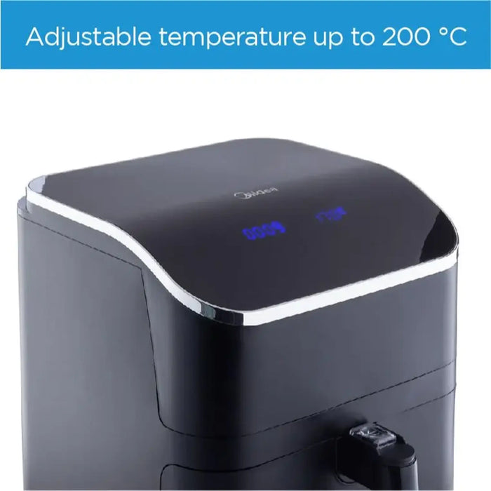 Midea XXL 5.5L Air Fryer | 1700W | Dual Cyclone Rapid Hot Air Technology | Frying | Grilling | Broiling | Roasting | Baking & Toasting | Digital Control | Best Oil Free Fryer for Large Family | MFCN55D2