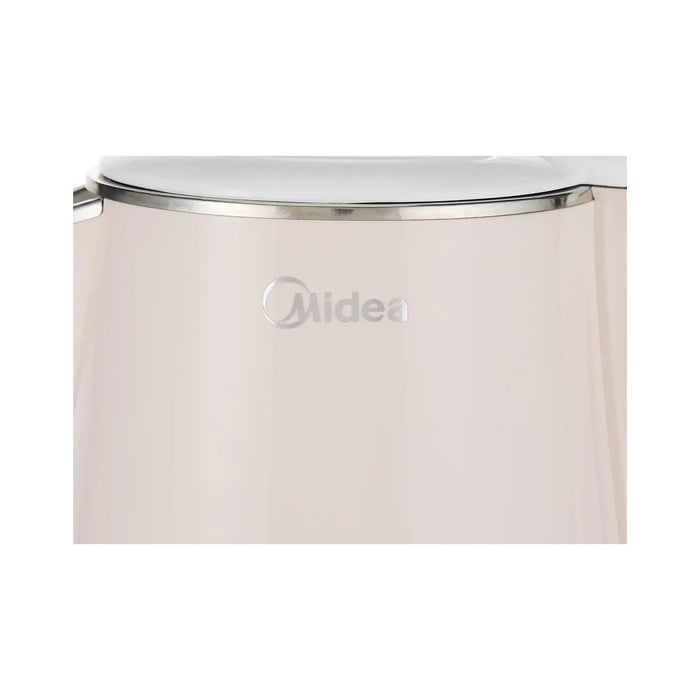 Midea 1.7L Stainless Steel 2200W Cordless Electric Kettle | 360¡ Swivel Base | Double Wall Cool Touch Body | Power Cord Storage | Auto Cut-off Function | One Touch Lid Opening | Light Orange | MKHJ1705R