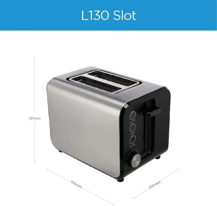 Midea 2-Slice Toaster | 950W | Adjustable Browning Control | Removable Crumb Tray | Automatic Pop-Up | Defrost, Warm, Cancel Functions | Auto Power Cut-Off | 7 Level Settings | White | MTRW2L20W