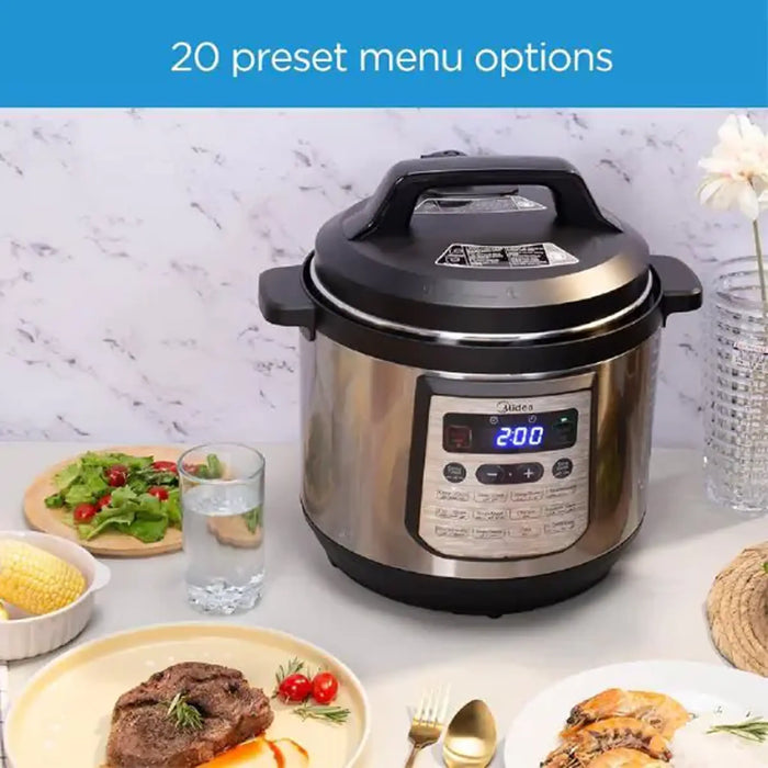 Midea 8L 20-in-1 Multifunctional Electric Pressure Cooker | 20 Pre-Set Smart Cooking Programs | LED Display & Indicator | Aluminum Inner Pot | Auto Keep Warm | The Family Meal Solution | MY-CS8001