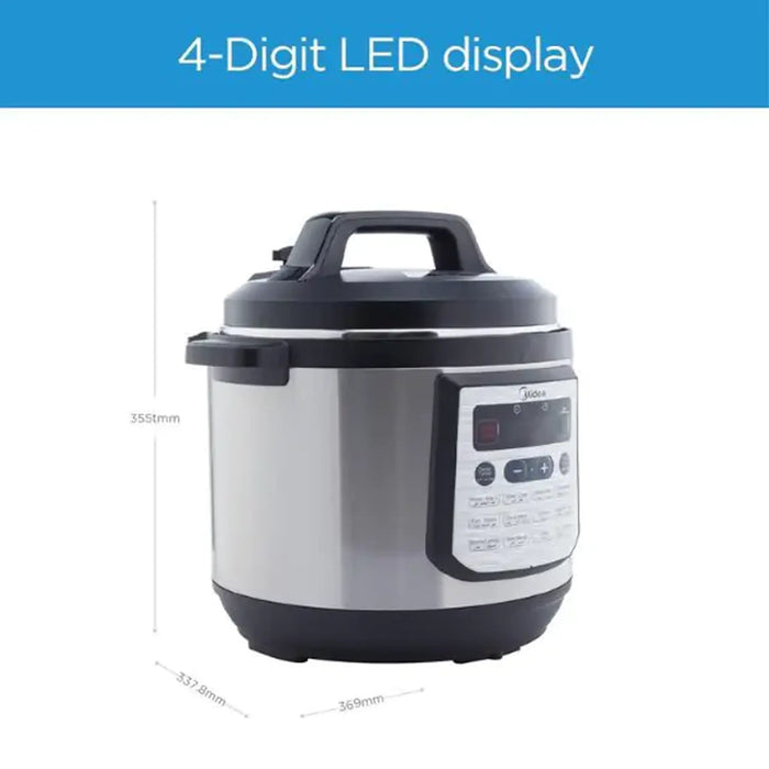 Midea 8L 20-in-1 Multifunctional Electric Pressure Cooker | 20 Pre-Set Smart Cooking Programs | LED Display & Indicator | Aluminum Inner Pot | Auto Keep Warm | The Family Meal Solution | MY-CS8001
