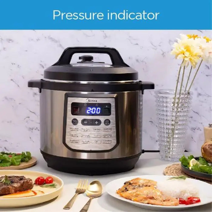 Midea 8L 20-in-1 Multifunctional Electric Pressure Cooker | 20 Pre-Set Smart Cooking Programs | LED Display & Indicator | Aluminum Inner Pot | Auto Keep Warm | The Family Meal Solution | MY-CS8001