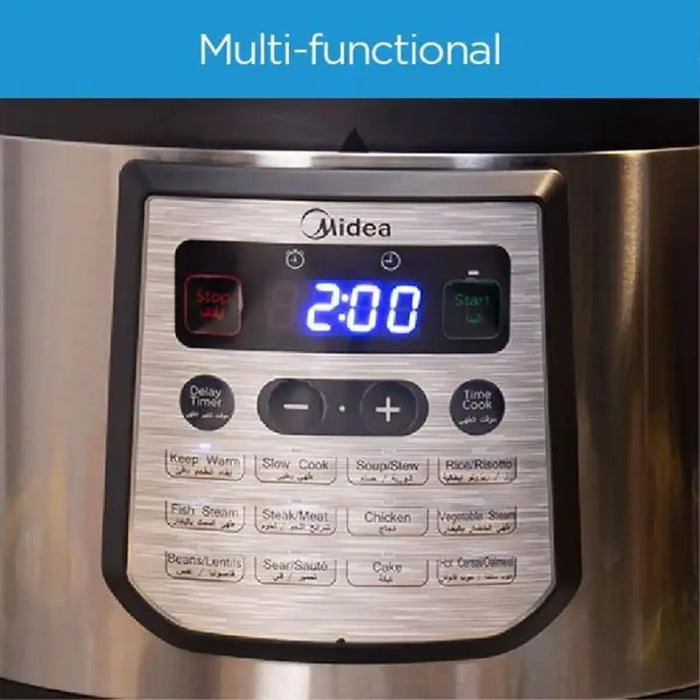 Midea 8L 20-in-1 Multifunctional Electric Pressure Cooker | 20 Pre-Set Smart Cooking Programs | LED Display & Indicator | Aluminum Inner Pot | Auto Keep Warm | The Family Meal Solution | MY-CS8001
