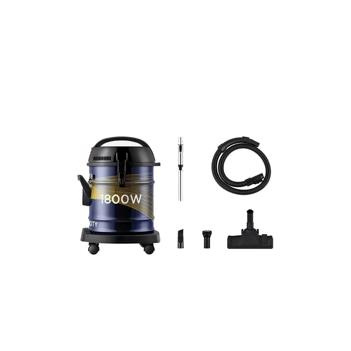 Midea 18L Drum Vacuum Cleaner | 1800W Motor | Blow Function | Easy Empty Drum | Crevice Tool And Dust Brush | Blue | MDVC18