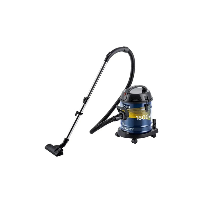 Midea 18L Drum Vacuum Cleaner | 1800W Motor | Blow Function | Easy Empty Drum | Crevice Tool And Dust Brush | Blue | MDVC18