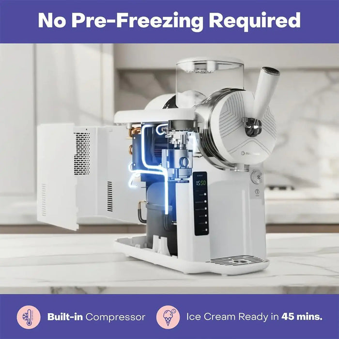 Nutricook Frost Slush & Swirl Soft-Serve Ice Cream And Frozen Treat Maker | 1.8L Capacity | 150W Built-In Compressor | 6 Preset Programs | 7 Texture Settings | Black | NC-FRS330K