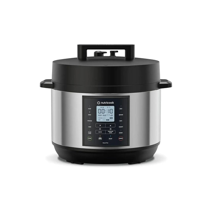 Nutricook Smart Pot 2 Plus Multi-Cooker | 9.5L Capacity | 1500W | 9-in-1 Pressure, Slow, Rice Cooker & More | Smart Lid | Brushed Stainless Steel/Black | NC-SP210L