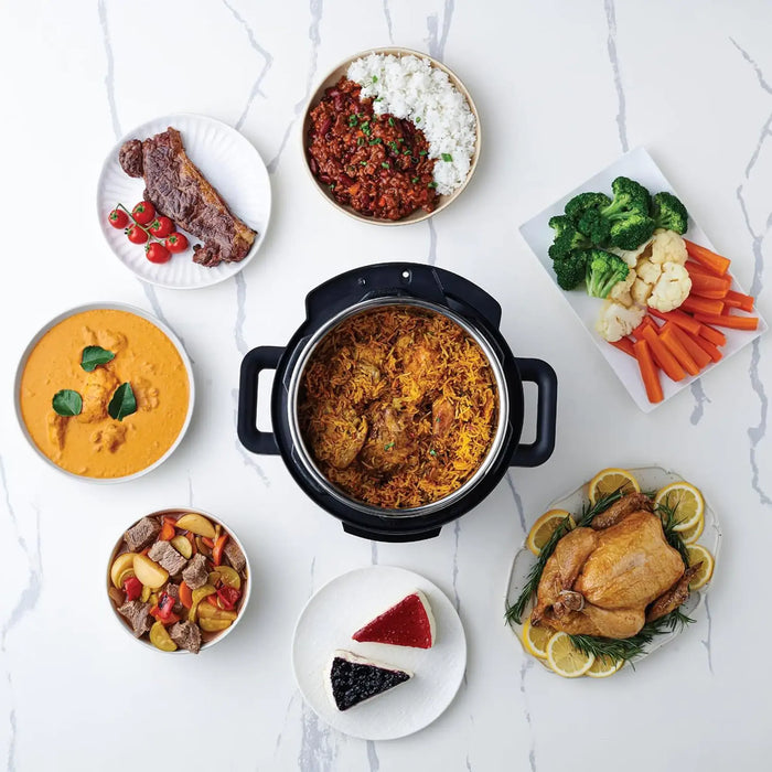 Nutricook Smart Pot 2 Plus Multi-Cooker | 9.5L Capacity | 1500W | 9-in-1 Pressure, Slow, Rice Cooker & More | Smart Lid | Brushed Stainless Steel/Black | NC-SP210L