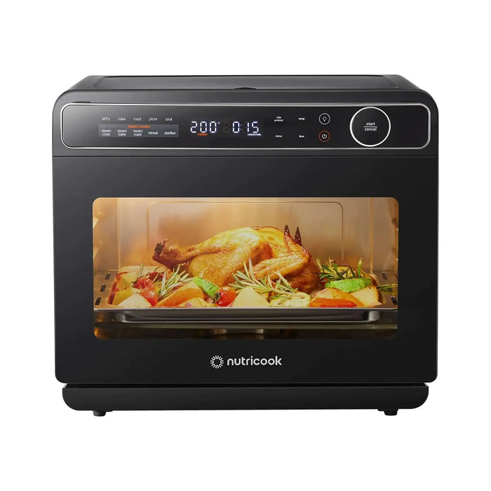Nutricook Steami X - 10 in 1 Air Fryer Convection Oven with Real Steam Technology for Healthier Cooking 24L| Stainless Steel Interior | Top & Bottom Heating Element | NC-ST330K