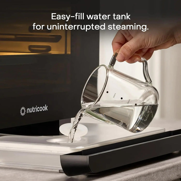 Nutricook Steami X - 10 in 1 Air Fryer Convection Oven with Real Steam Technology for Healthier Cooking 24L| Stainless Steel Interior | Top & Bottom Heating Element | NC-ST330K