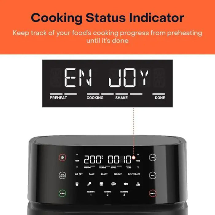 Nutricook Air Fryer 3 Vision 5.7L|Clear Window & Internal Light|Air Fry, Roast, Bake, Dehydrate & Reheat|6 Presets|Black|1700W|2 Year Warranty