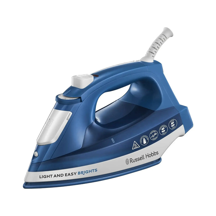 Russell Hobbs Light And Easy Brights Sapphire Iron | 2400W Power | Ceramic Soleplate | 115g Steam Shot | 26483-56
