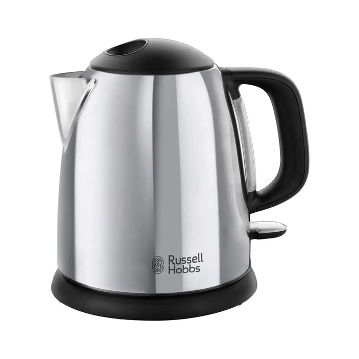 Russell Hobbs Classic Compact Cordless Kettle | 1 Liter Capacity | Stainless Steel | Perfect Pour Spout | Rapid Boil Zones | Silver | 24990GCC