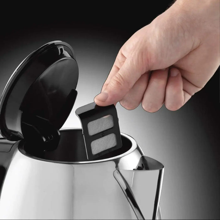 Russell Hobbs Classic Compact Cordless Kettle | 1 Liter Capacity | Stainless Steel | Perfect Pour Spout | Rapid Boil Zones | Silver | 24990GCC