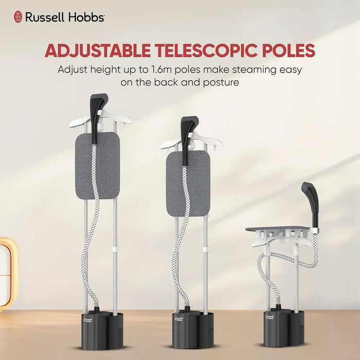 Russell Hobbs Easy Steam Garment Steamer | 1.6L Water Tank | 1500W Power | 45 Minutes Continuous Steam | Multicolour | RGS1500-PRO