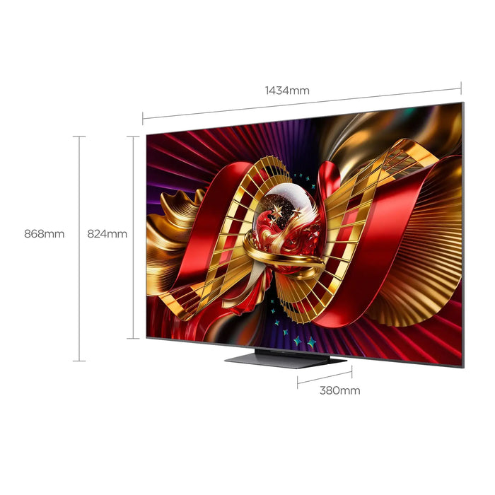 TCL 65 Inch QD-Mini LED 4K Google TV | WHVA 2.0 Ultra Panel | QD-Mini LED | Dimming 93% | DCI-P3 144Hz | 65C8L