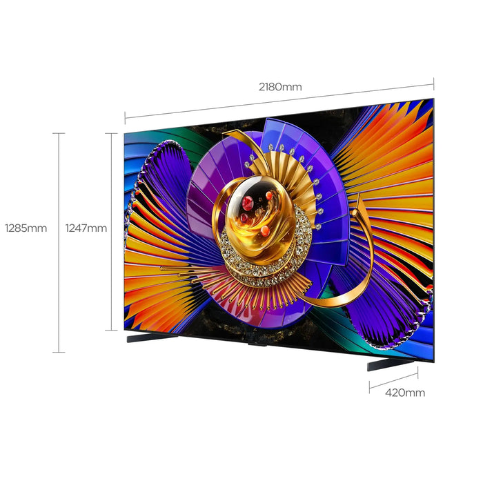 TCL 98 Inch SQD-Mini LED 4K Google TV | 144Hz Refresh Rate | Dolby Vision IQ | WiFi 6 | Black | 98C7L