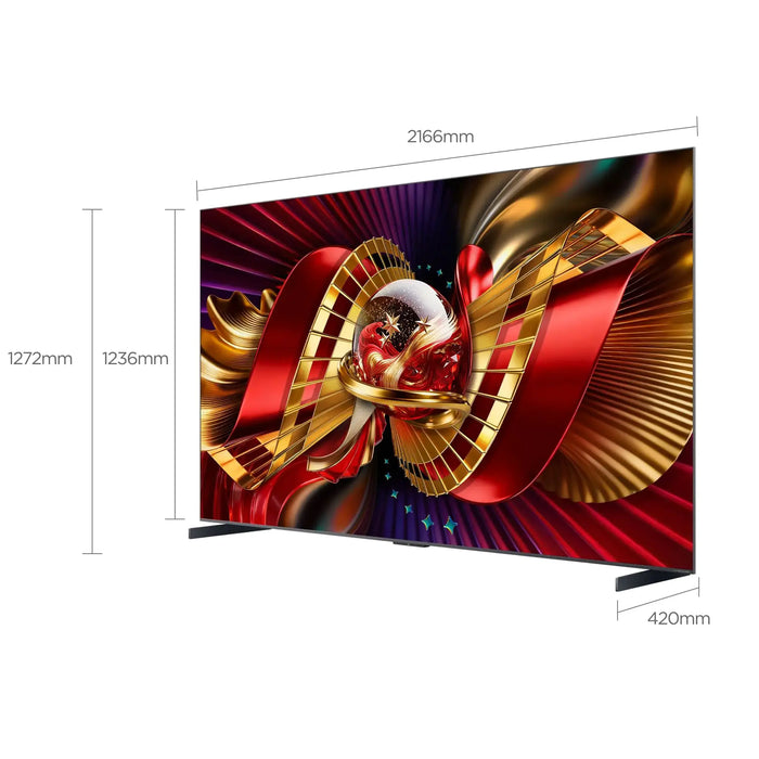 TCL 98 Inch SQD-Mini LED 4K Google TV | Up to 100% BT.2020 | WHVA 2.0 Ultra Panel | HDR 6000nits | Virtually ZeroBorder | 98C8L