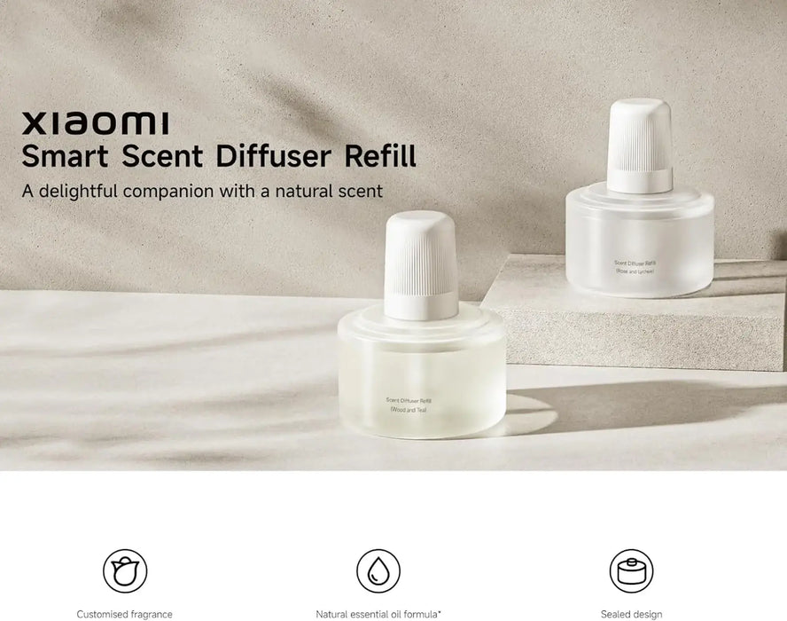 Xiaomi Smart Scent Diffuser Refill Rose And Lychee | 135ml Capacity | Natural Essential Oil Formula | Sealed Leak-Proof Design | Compatible With Xiaomi Smart Scent Diffuser