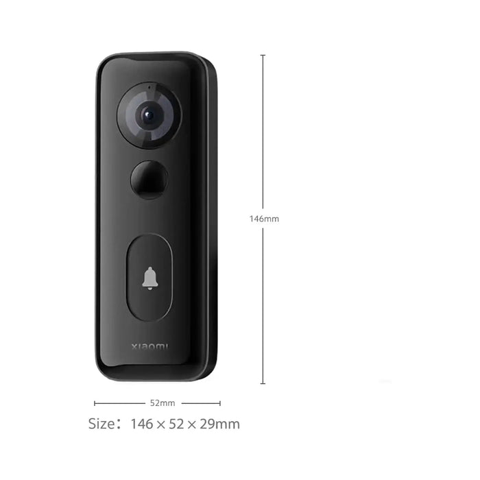Xiaomi Smart Doorbell 3S | 2K Ultra-Clear Video | 180¡ Wide View | Wi-Fi 6 | IP65 Weather Resistant | 5200mAh Battery | MJML07-FJ