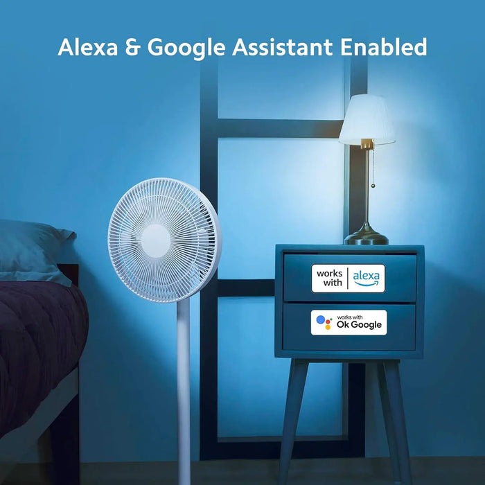 Xiaomi Smart Standing Fan 2 UK | 15W DC Motor | Dual-Layer 7+5 Blades | 100 Speed Levels | App & Voice Control | White | BPLDS02DM