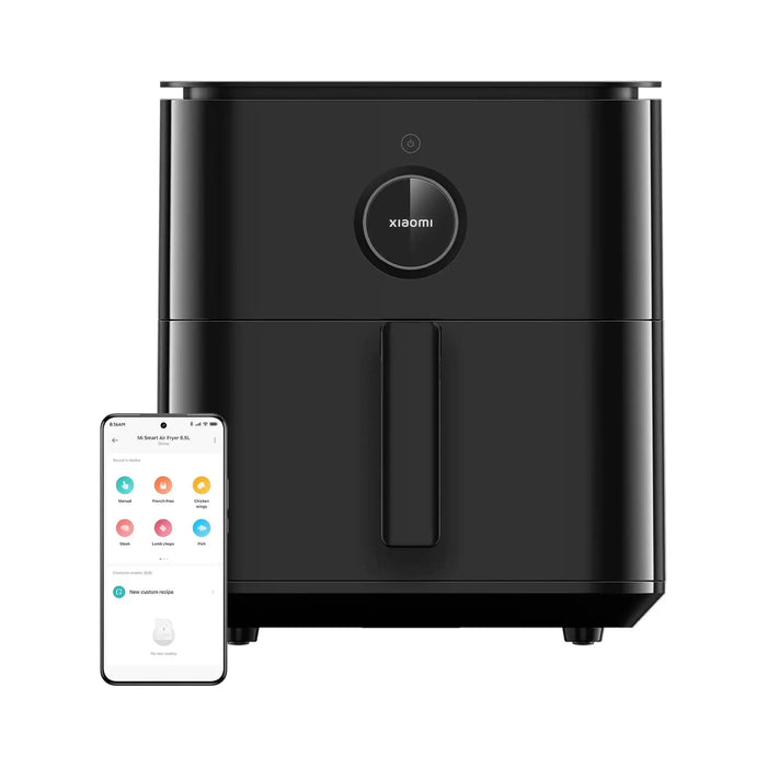 Xiaomi Smart Air Fryer 6.5L Air Fryer | 6.5L Capacity | 1800W Power | 40-220¡C Adjustable Temperature | 360¡ Convection Heating | Smart App Control | 100 Recipes | OLED Display | Black