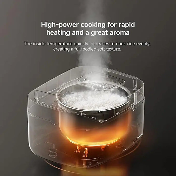 Xiaomi Smart Multifunctional Rice Cooker 3L | 3L Capacity | 595-710W High-Power Cooking | WiFi App Control | 8 Cooking Functions | 24-Hour Delay Timer | 12-Hour Keep Warm | Non-Stick Inner Pot | White | BHR7925UK