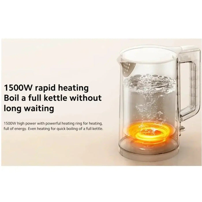 Xiaomi Electric Kettle 2 Lite | 1.5L Capacity | 1500W Power | 220Ð240V 50/60Hz | Double-Layer Insulated Design | Food-Grade 304 Stainless Steel Interior | White | MJDSH06-A