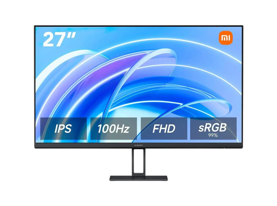 Xiaomi Monitor A27i 27" IPS Monitor | 27" Full HD 1920 x 1080 | 100Hz Refresh Rate | 6ms Response Time | 16.7M Colors 99% sRGB | HDMI 2.0 and DisplayPort 1.4 | Black