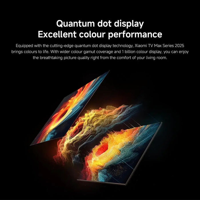 Xiaomi TV Max 85 2025 QLED 4K Smart TV | 85 Inch | 144Hz Refresh Rate | Quantum Dot Display | Dolby Vision Dolby Atmos | Google TV | Dark Gray