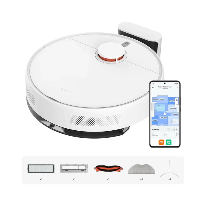 Xiaomi Robot Vacuum S40C UK | 5000Pa Suction | LDS Laser Navigation | 2-in-1 Vacuum & Mop | App & Voice Control | White | 61123-MP