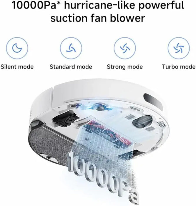 Xiaomi Robot Vacuum S40 | 10000Pa Suction | 5200mAh Battery Up To 180 Minutes Runtime | 520mL Dustbin 270mL Water Tank | LDS Laser Navigation | App And Voice Control | White | OV81