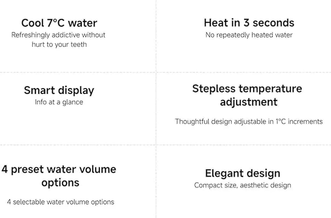 Xiaomi Smart Water Dispenser Hot And Cold | 3L Water Tank Capacity | 2180W Instant Heating In 3 Seconds | Cooling Down To 7¡C | Stepless 1¡C Temperature And Volume Adjustment | App Control And Child Lock | MJMY23-A