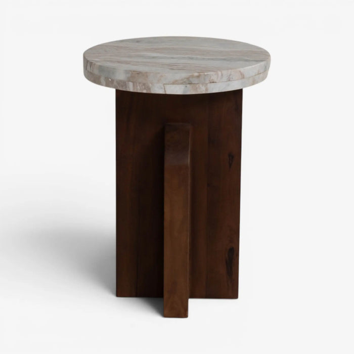 Evora Marble End Table Multi Color
