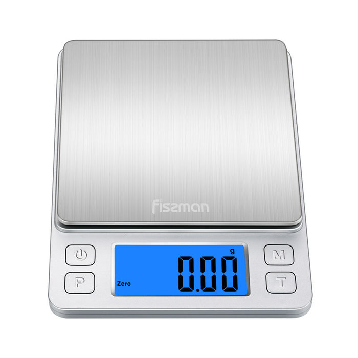 Fisman Electronic Kitchen Scales 14x10.5x1.7cm with Two Additional Trays