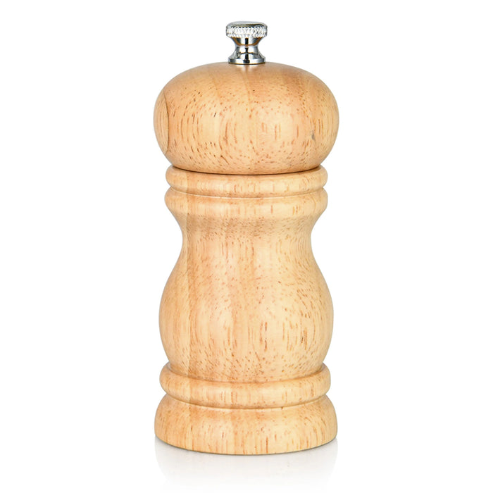 Salt and Pepper Mill Rook Shape Light Brown Wooden Style 4x10cm