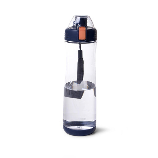 Water Bottle Plastic 630ml Black Fissman