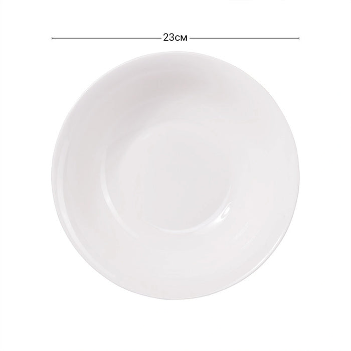 1-Piece Salad Bowl VERSAILLES 23cm Porcelain, Elegant Textured Golden Rim