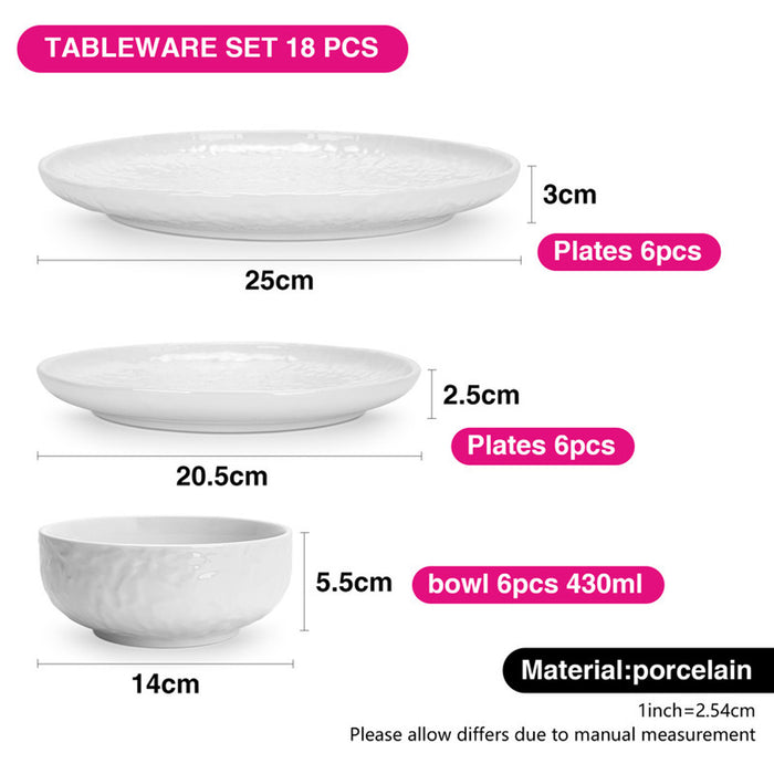 Fissman 18-Piece Tableware Set Eira (Durable Porcelain)